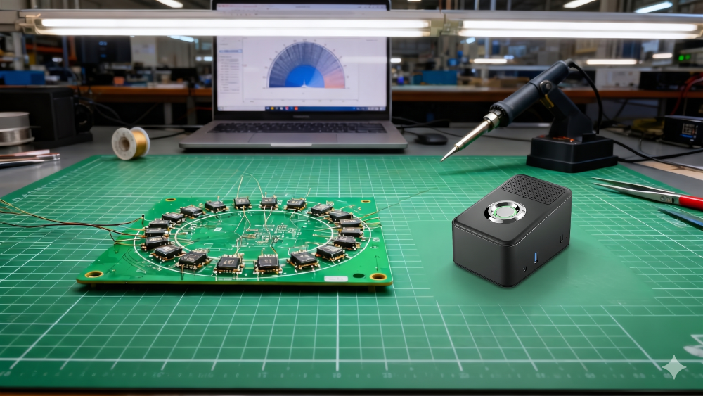 Beamforming — Focusing the mics on the speaker.