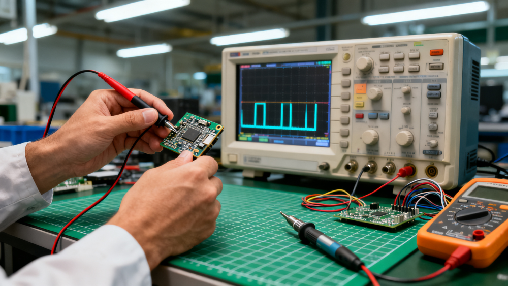 PCB circuit board close-up representing engineering validation