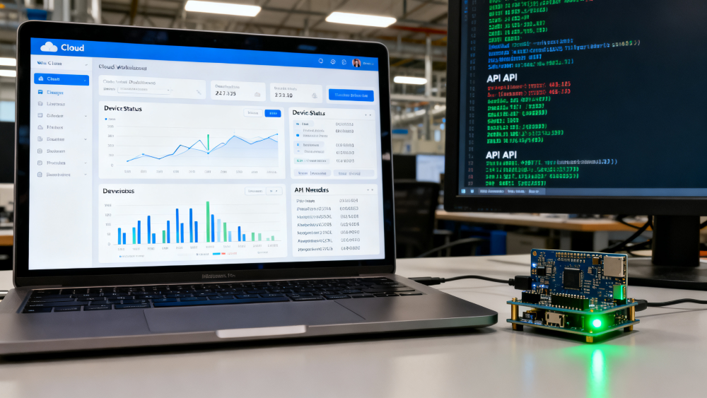 Cloud dashboard with device status