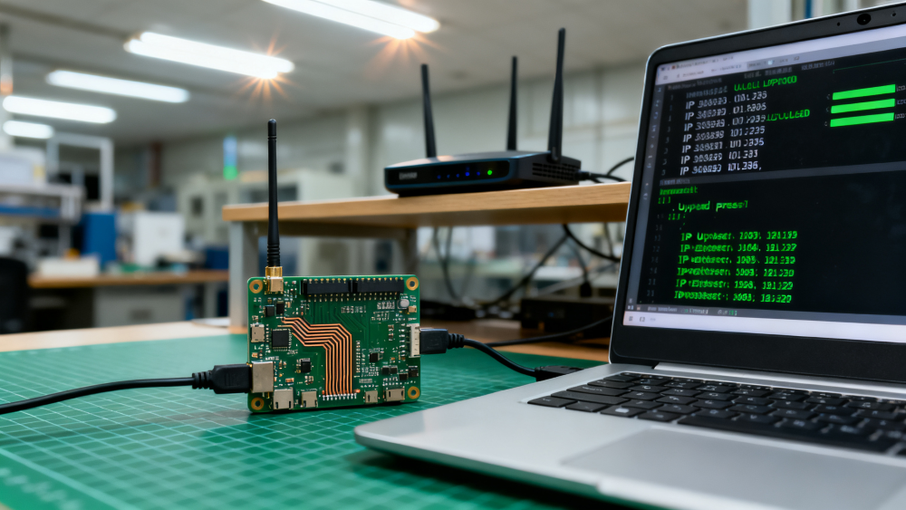 Terminal showing Wi-Fi upload logs