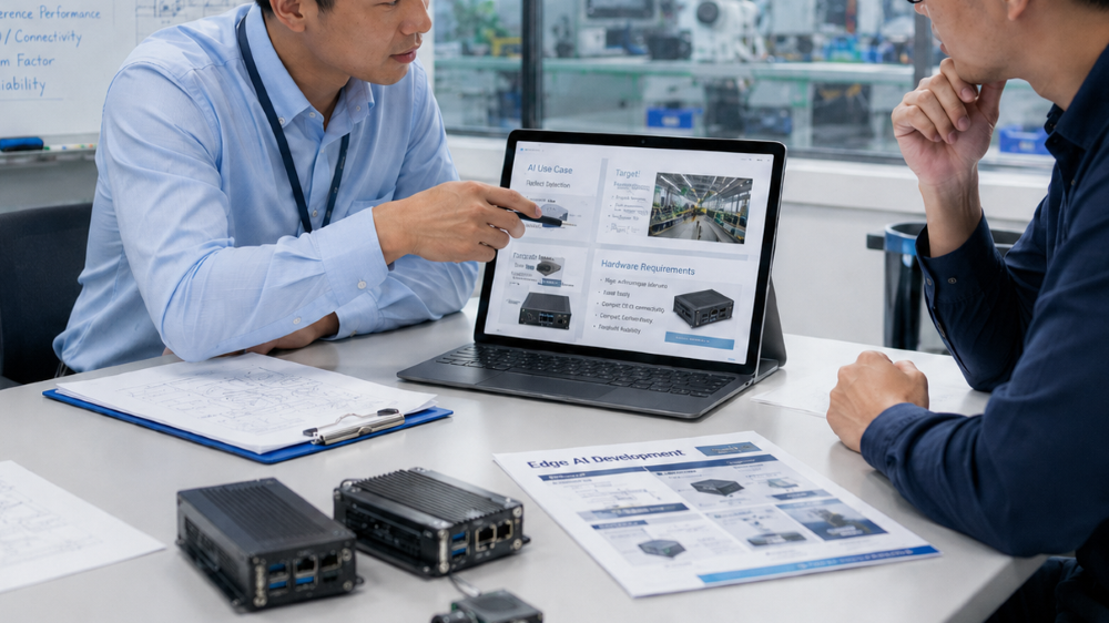 GMIC engineers reviewing AI hardware requirements