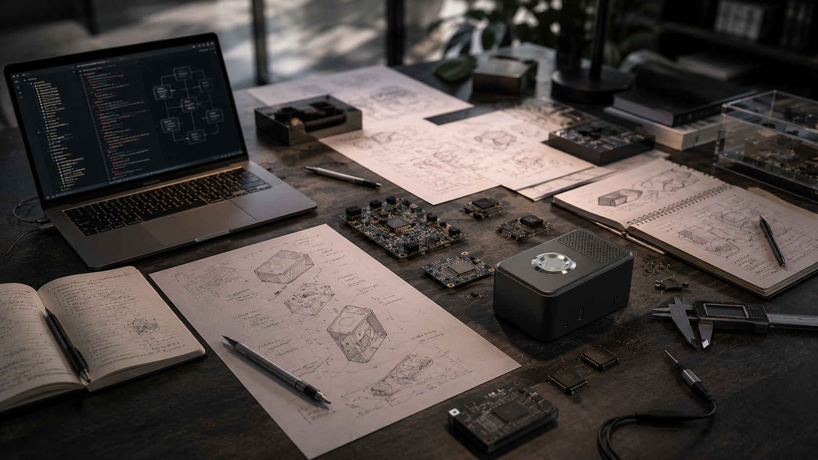 PCB board assembly on the production line