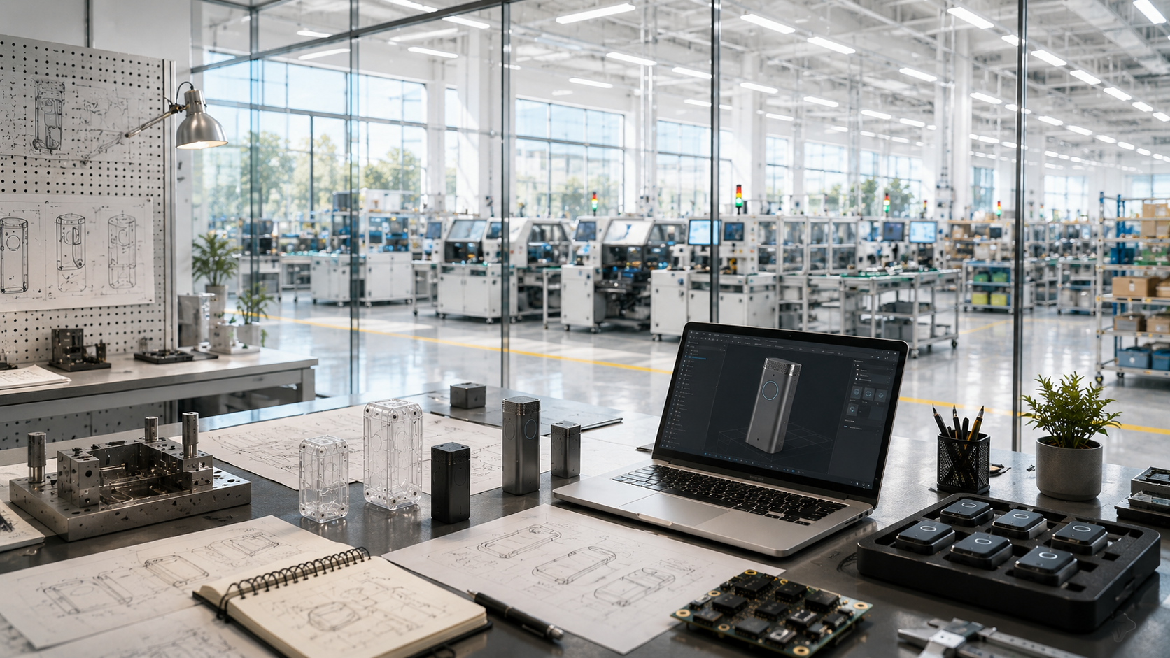 SMT production line assembling AI hardware boards