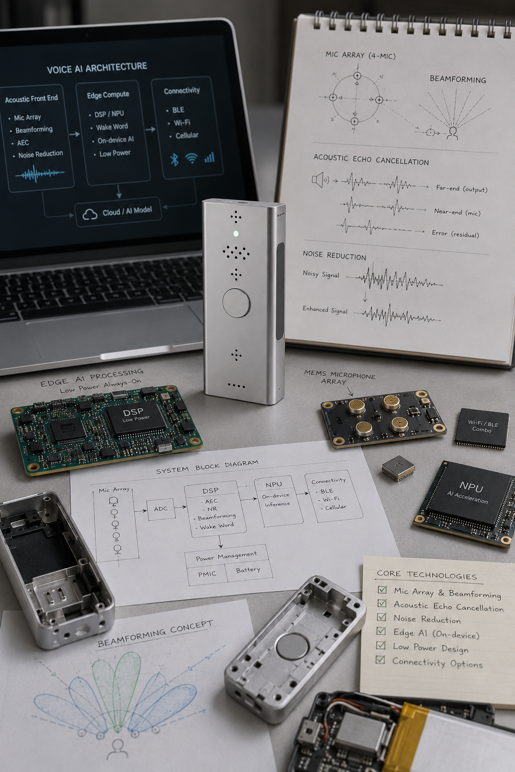 SMT production line assembling voice AI hardware boards